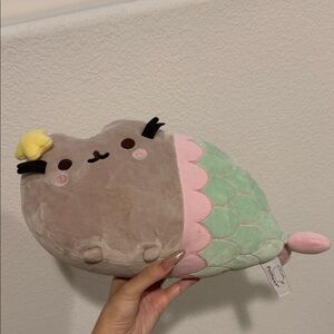 Pusheen Pastel Mermaid Plush with Pink and Green